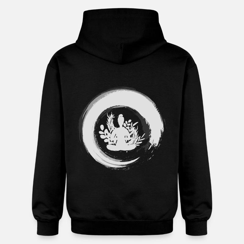 Bouddhisme Zen Circle - Sweat à capuche Softstyle® Gildan Unisexe - noir