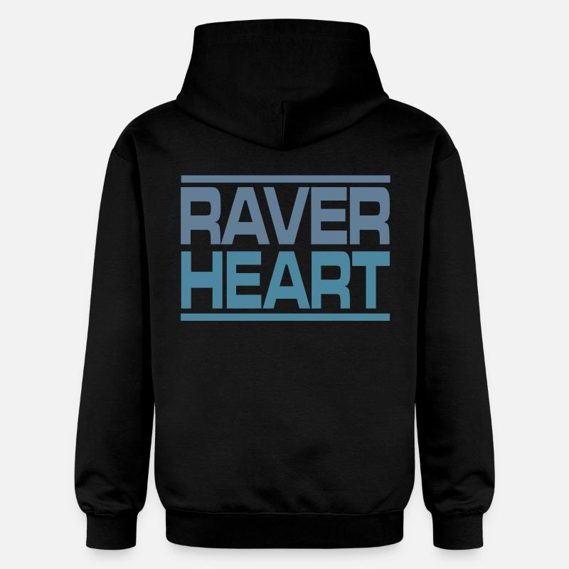 Raver rave techno - Sweat à capuche Softstyle® Gildan Unisexe - noir