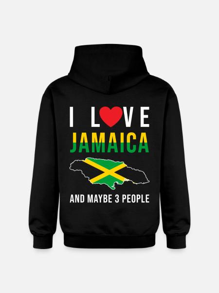 Jamaïque j'aime la Jamaïque - Sweat à capuche Softstyle® Gildan Unisexe - noir