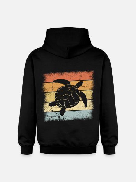 Turtles motif - Gildan Unisex Softstyle® Midweight Hoodie - black