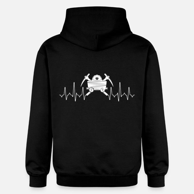 Les mines rythmes cardiaques - Sweat à capuche Softstyle® Gildan Unisexe - noir