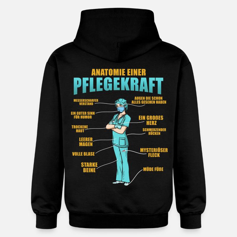 Infirmière Anatomie - Sweat à capuche Softstyle® Gildan Unisexe - noir