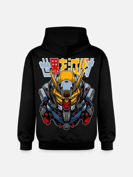 Anime Robots! - Gildan Unisex Softstyle® Midweight Hoodie - black