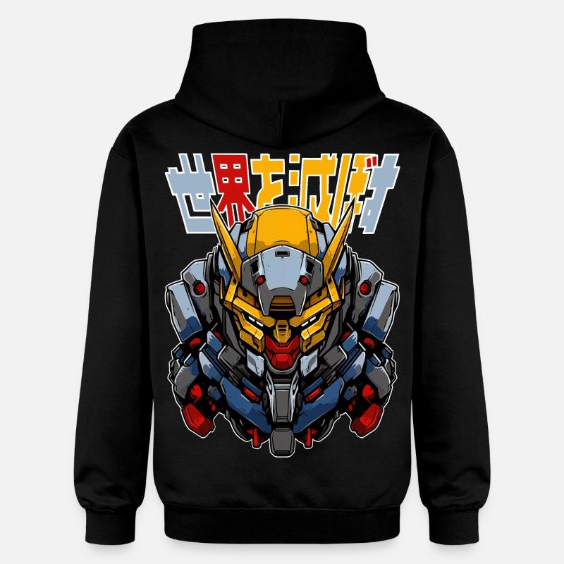 Robots d’anime ! - Sweat à capuche Softstyle® Gildan Unisexe - noir