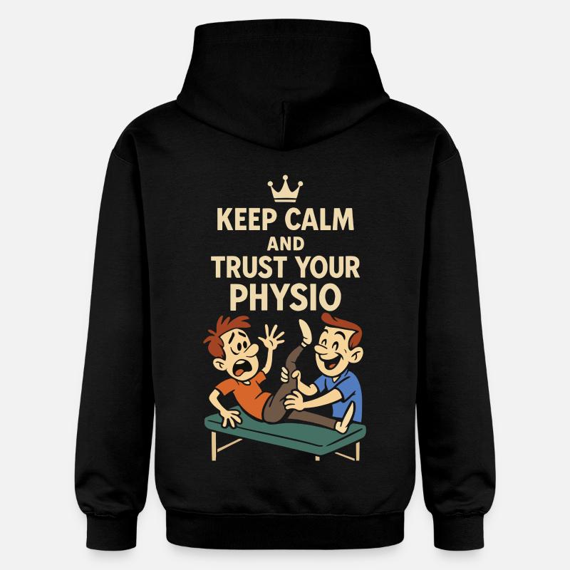 Kinésithérapeute Keep calm Trust - Sweat à capuche Softstyle® Gildan Unisexe - noir