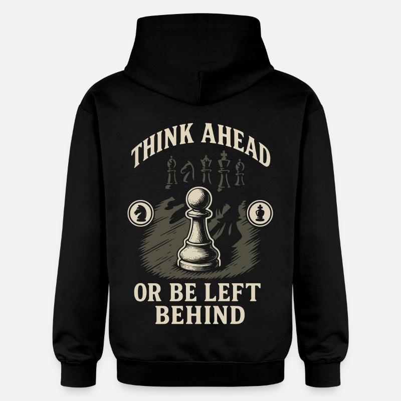 Vorausschauend Denken Oder Zurückbleiben - Gildan Unisex Softstyle® Midweight Hoodie - Schwarz