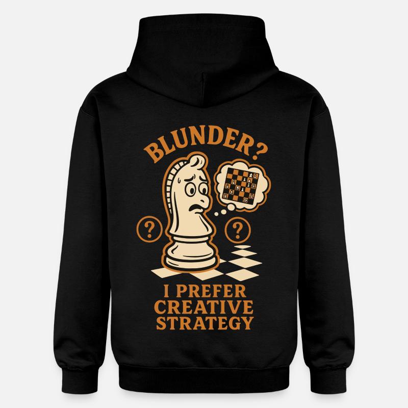 Gaffe Stratégie créative Joueur d’échecs - Sweat à capuche Softstyle® Gildan Unisexe - noir