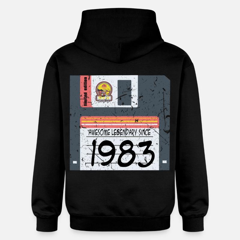 Nerd Anniversaire 1983 - Sweat à capuche Softstyle® Gildan Unisexe - noir