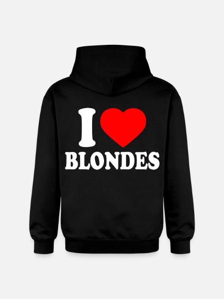 I love blondes - Gildan Unisex Softstyle® Midweight Hoodie - black