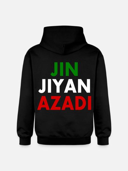 jin jiyan azadi - Gildan Unisex Softstyle® Midweight Hoodie - black