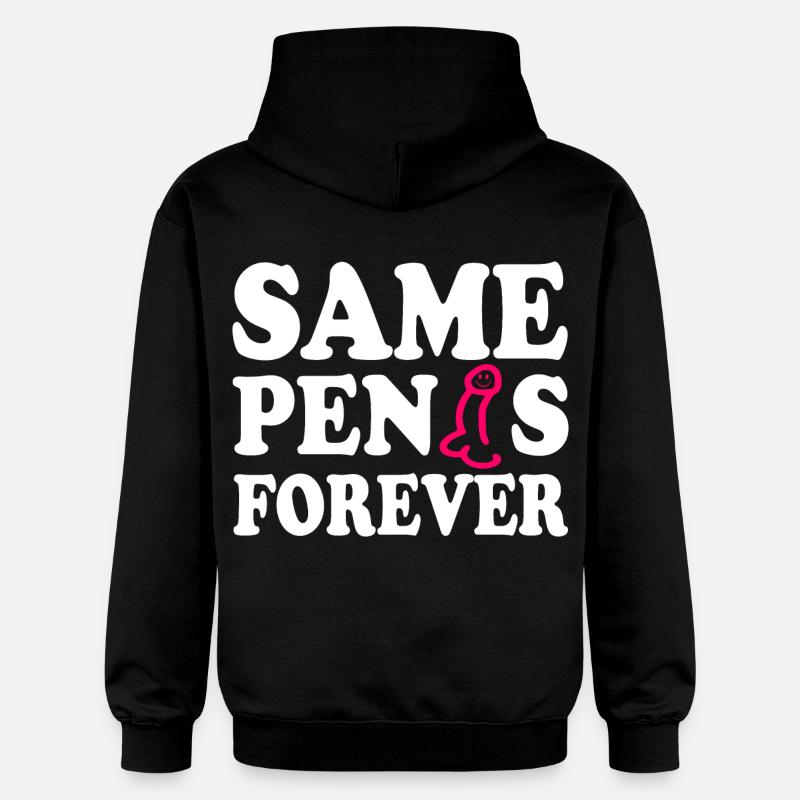 Same penis forever - Gildan Unisex Softstyle® Midweight Hoodie - black
