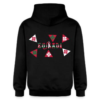 Euskadi Pays Basque - Sweat à capuche Softstyle® Gildan Unisexe - noir - Dos - Nik (191cm)