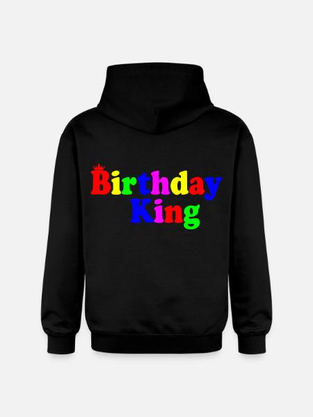Birthday king - Gildan Unisex Softstyle® Midweight Hoodie - black