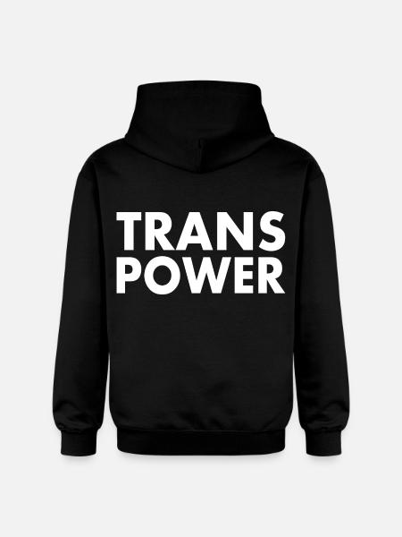 Trans power - Gildan Unisex Softstyle® Midweight Hoodie - black