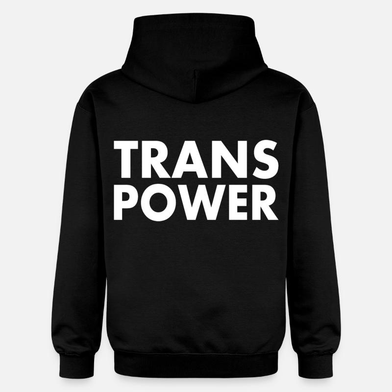 Trans power - Sweat à capuche Softstyle® Gildan Unisexe - noir