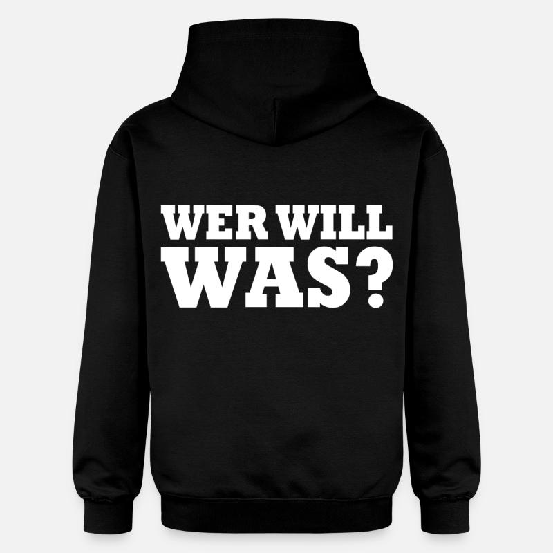 Wer will was - Gildan Unisex Softstyle® Midweight Hoodie - Schwarz