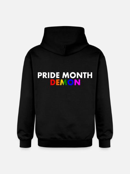 pride month demon - Sweat à capuche Softstyle® Gildan Unisexe - noir
