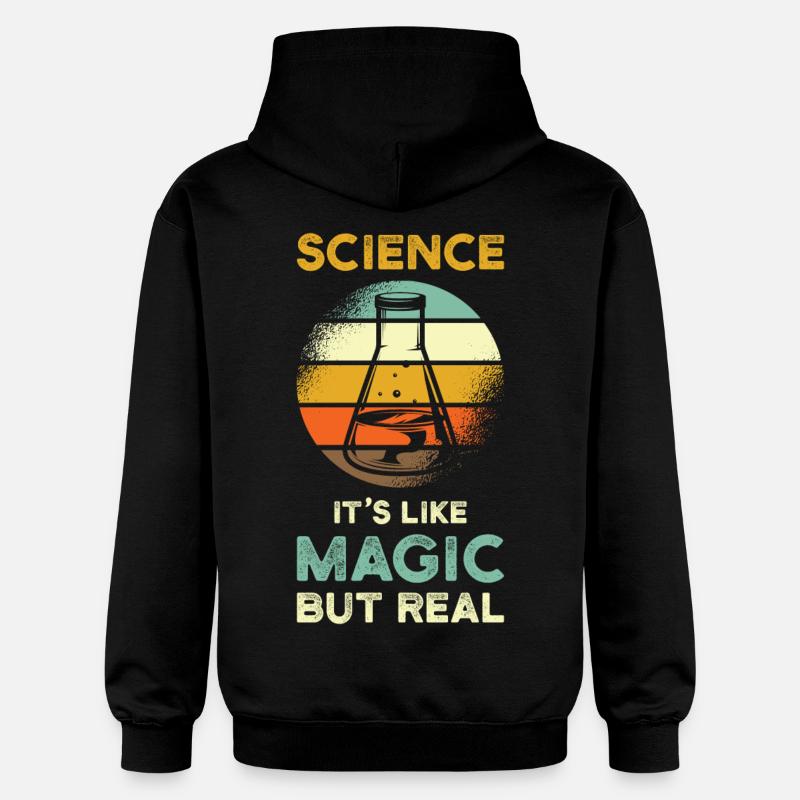 Science Saying Magic Real - Gildan Unisex Softstyle® Midweight Hoodie - black