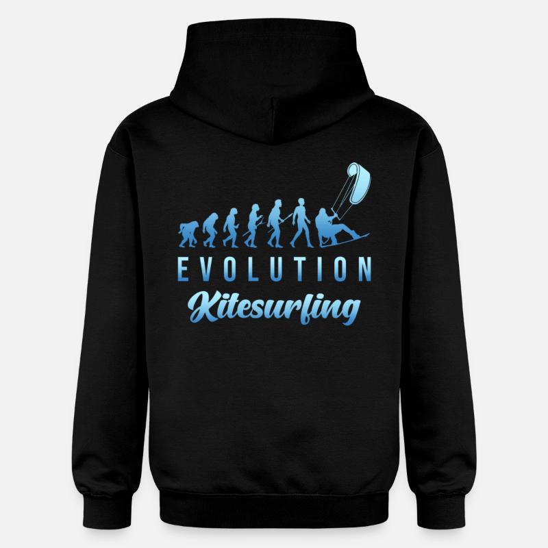 Kitesurf Evolution - Sweat à capuche Softstyle® Gildan Unisexe - noir