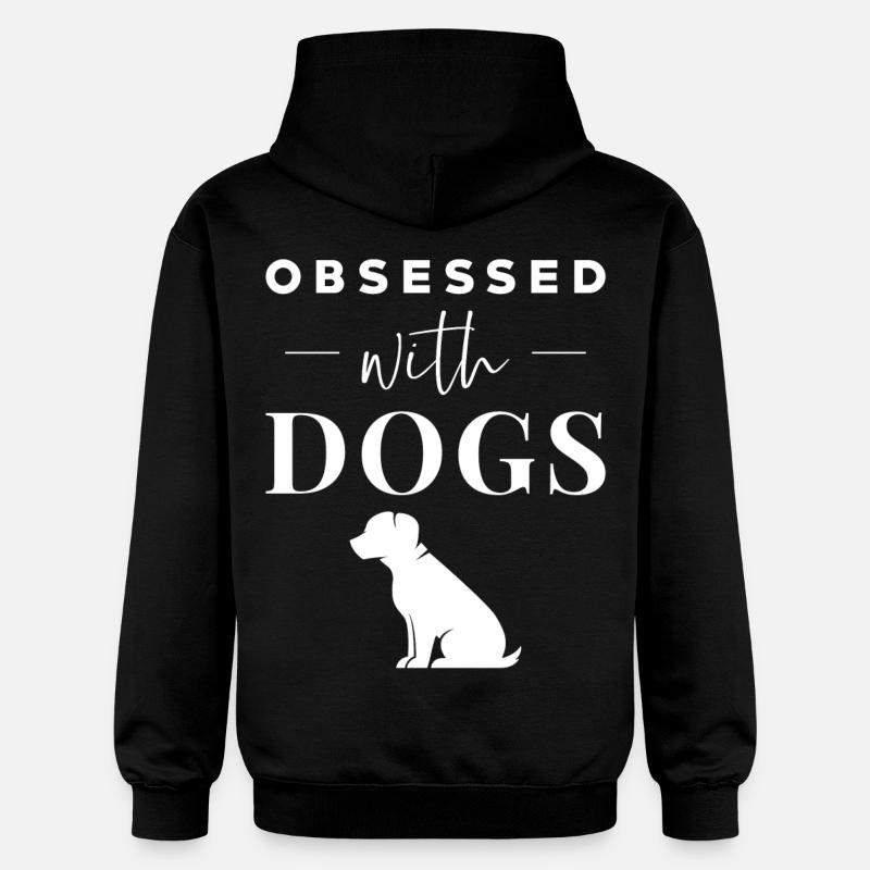 Des chiens drôles de phrases - Sweat à capuche Softstyle® Gildan Unisexe - noir