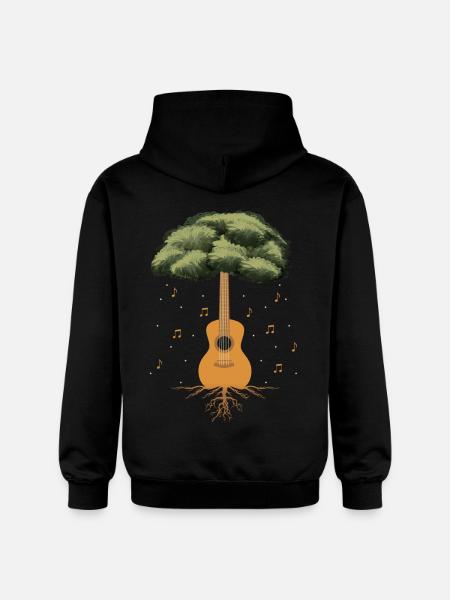 Guitar Tree - Gildan Unisex Softstyle® Midweight Hoodie - black