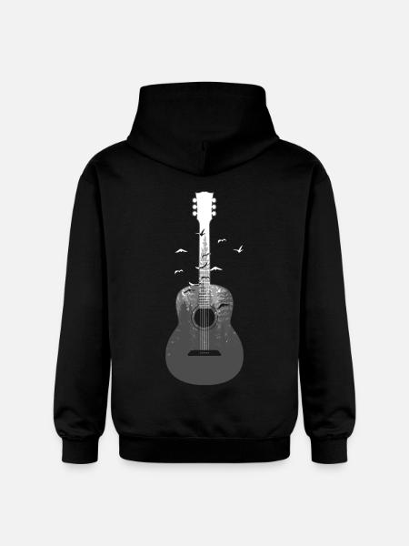 Guitar acoustics - Gildan Unisex Softstyle® Midweight Hoodie - black