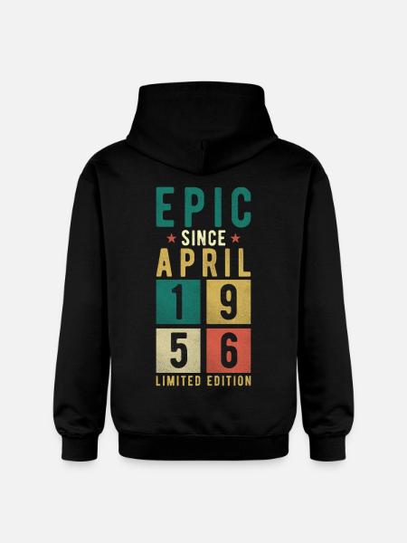 Birthday April 1956 - Gildan Unisex Softstyle® Midweight Hoodie - black