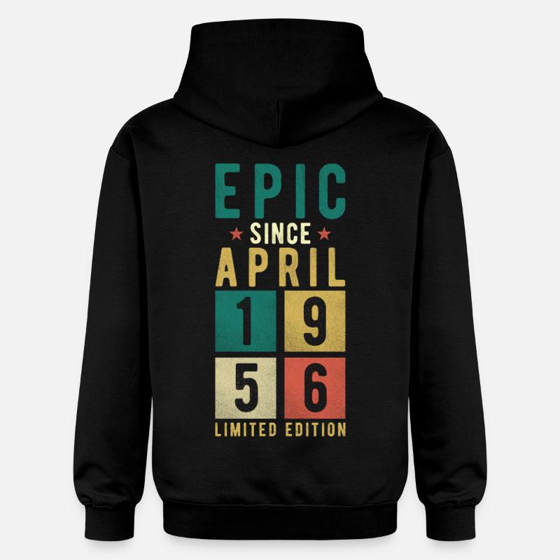 Anniversaire Avril 1956 - Sweat à capuche Softstyle® Gildan Unisexe - noir