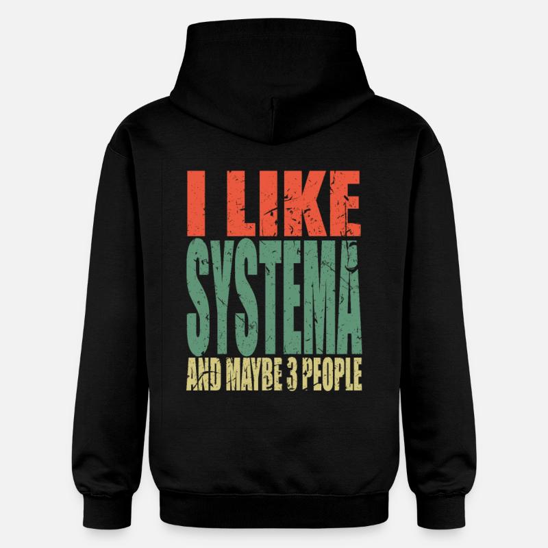 Systema disant drôle - Sweat à capuche Softstyle® Gildan Unisexe - noir