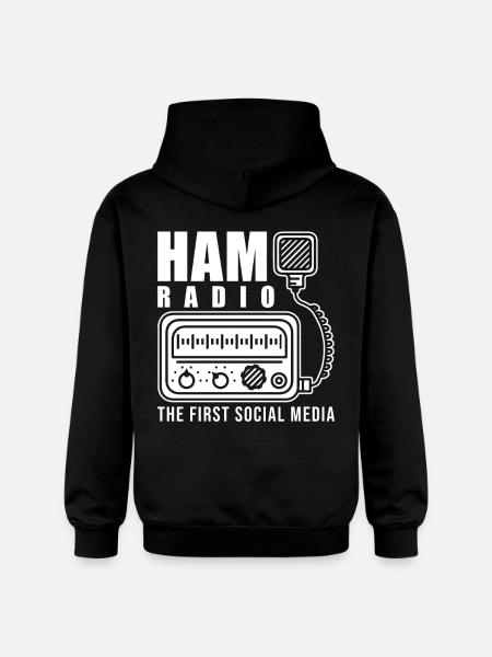 Amateur radio - Gildan Unisex Softstyle® Midweight Hoodie - black