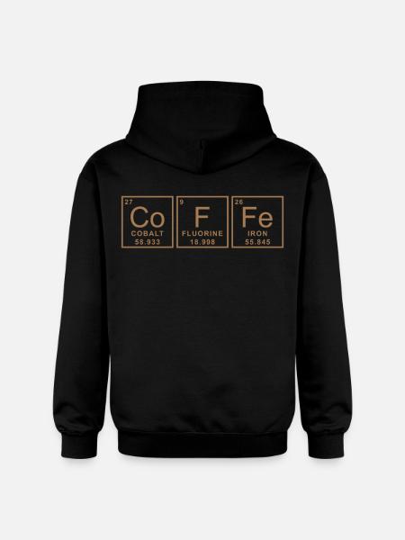Periodic table coffee - Gildan Unisex Softstyle® Midweight Hoodie - black