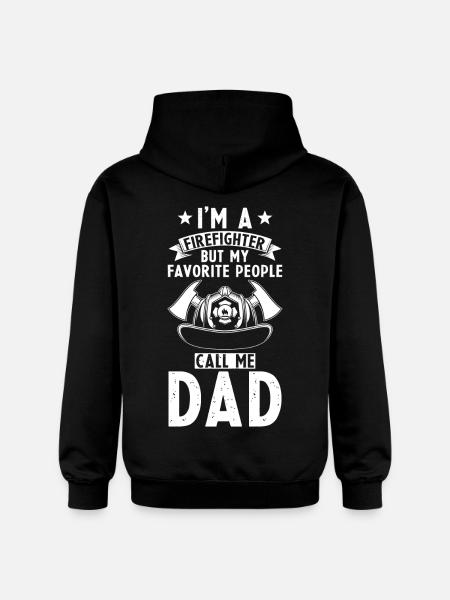 Fire Brigade Father - Gildan Unisex Softstyle® Midweight Hoodie - black