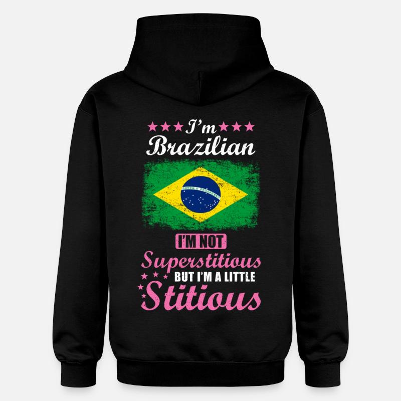 Cadeau brésilien drôle disant Brésil - Sweat à capuche Softstyle® Gildan Unisexe - noir