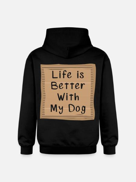 Dogs Saying - Gildan Unisex Softstyle® Midweight Hoodie - black