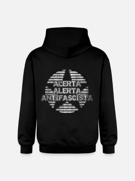alerta alerta anti fascism - Gildan Unisex Softstyle® Midweight Hoodie - black