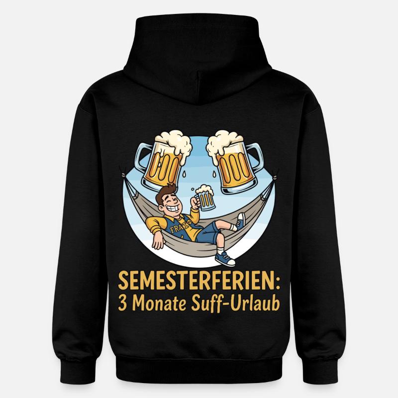 Vacances semestrielles : Vacances alcoolisées - Sweat à capuche Softstyle® Gildan Unisexe - noir