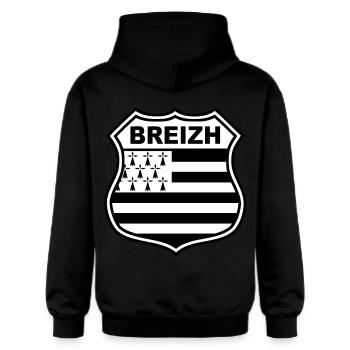 breizh bretagne - Gildan Unisex Softstyle® Midweight Hoodie - black - Back - Nik (191cm)