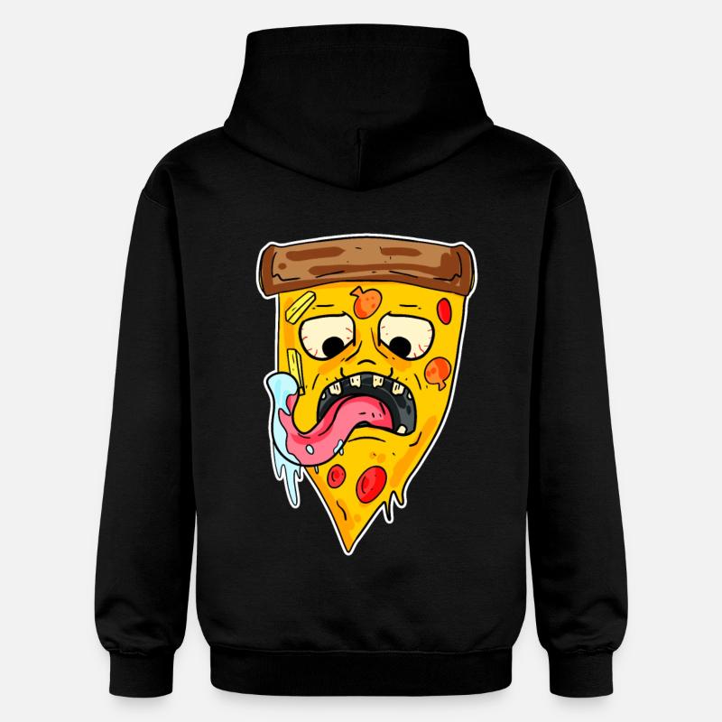 Monstre de pizza - Sweat à capuche Softstyle® Gildan Unisexe - noir