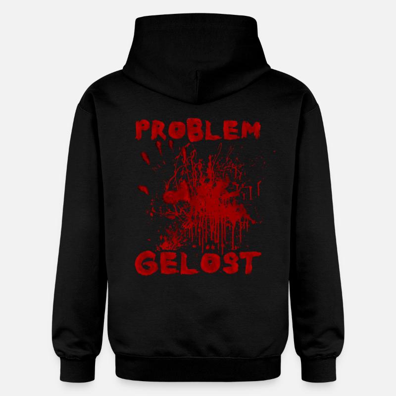 Problem solved - Funny Halloween saying - Gildan Unisex Softstyle® Midweight Hoodie - black
