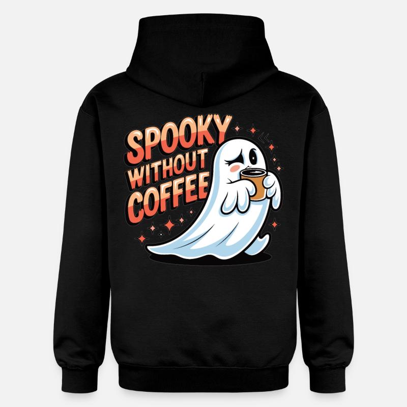 Effrayant sans café ? Impossible! - Sweat à capuche Softstyle® Gildan Unisexe - noir