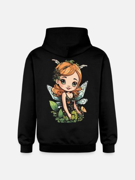 Blooming Forest Fairy – Sweet Nature Spirit - Gildan Unisex Softstyle® Midweight Hoodie - black