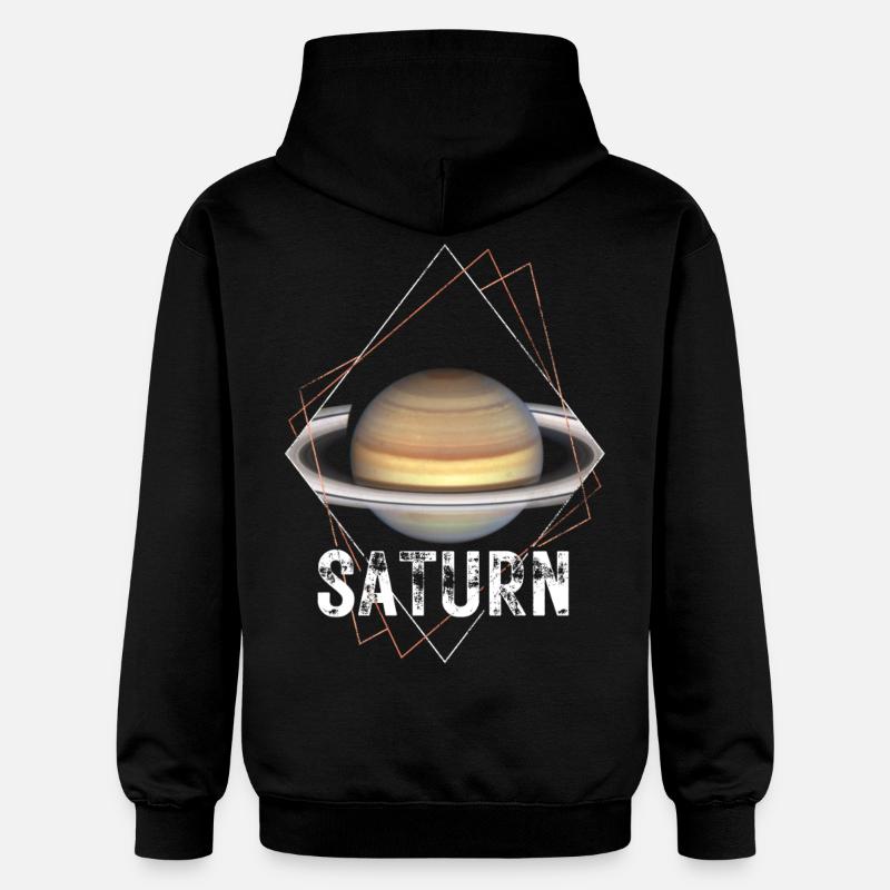 Saturne, planète, système solaire - Sweat à capuche Softstyle® Gildan Unisexe - noir