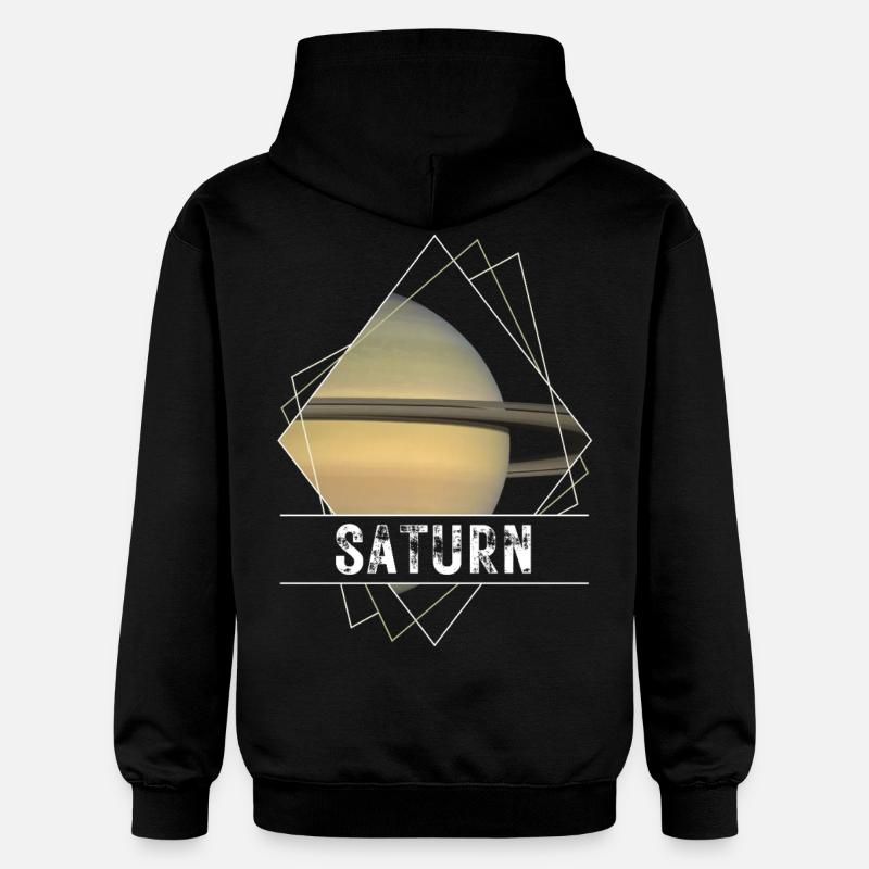 Saturne, planète, système solaire - Sweat à capuche Softstyle® Gildan Unisexe - noir