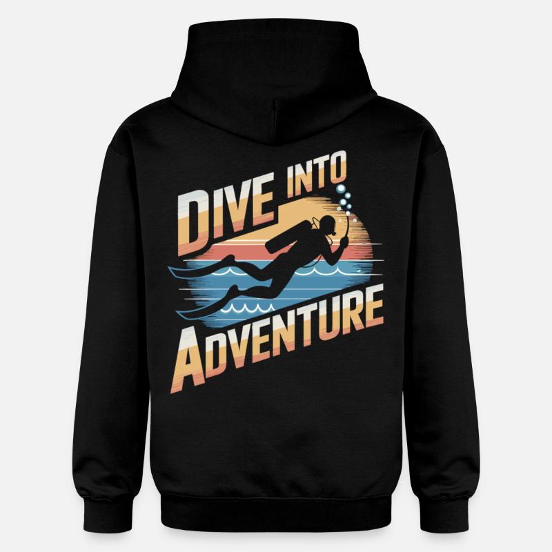 Plongez dans l’aventure - Sweat à capuche Softstyle® Gildan Unisexe - noir