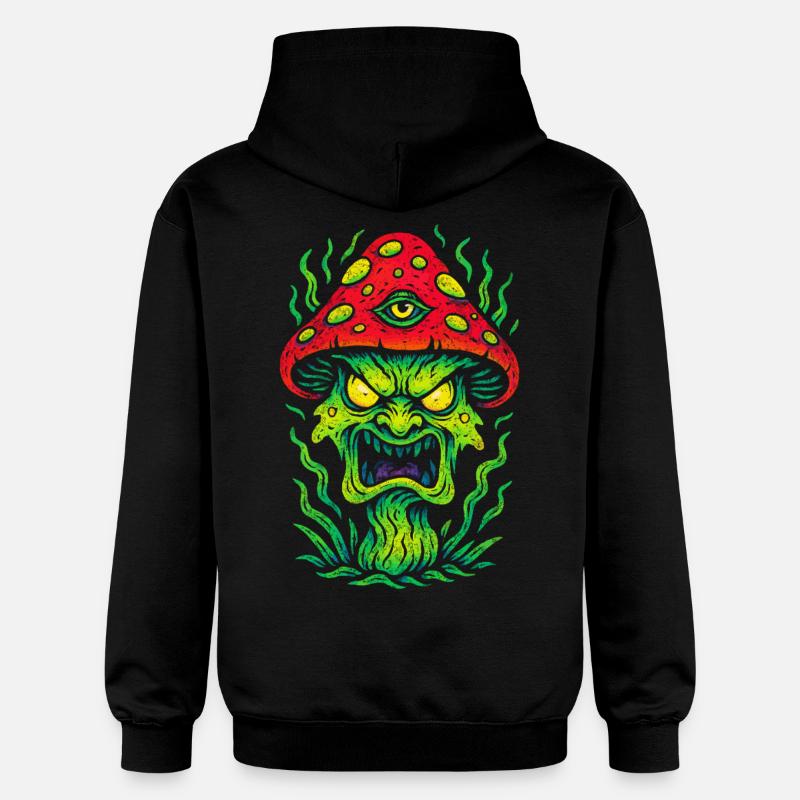 Psycho Toadstool avec troisième œil - Sweat à capuche Softstyle® Gildan Unisexe - noir