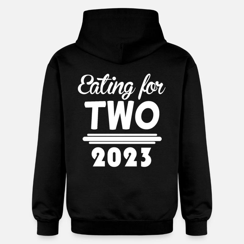 Jumelles Grossesse Enceinte 2023 - Sweat à capuche Softstyle® Gildan Unisexe - noir