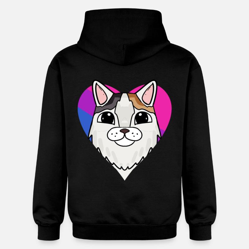 Bisexual Turkish Van Cat Gift - Gildan Unisex Softstyle® Midweight Hoodie - black