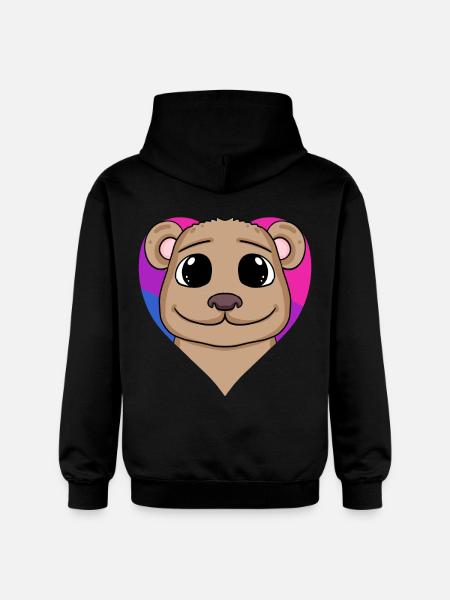 Bisexual Brown Bear Gift - Gildan Unisex Softstyle® Midweight Hoodie - black