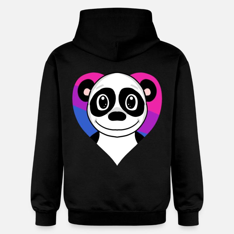 Bisexuell Panda Geschenk - Gildan Unisex Softstyle® Midweight Hoodie - Schwarz