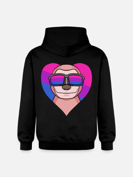 Bisexual Sloth Gift - Gildan Unisex Softstyle® Midweight Hoodie - black